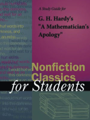 cover image of A Study Guide for G. H. Hardy's "A Mathematician's Apology"